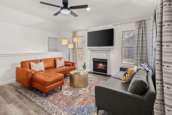 Boho-style townhome with private pool in Bentonville near mountain biking trails