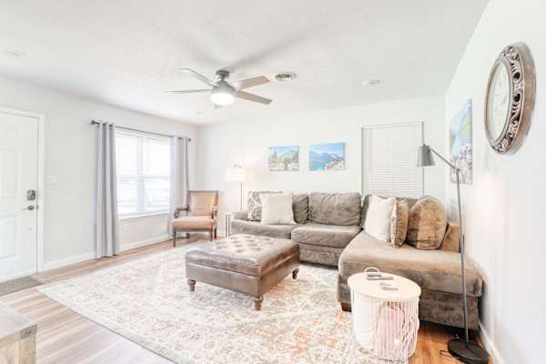 Pet-friendly three-bedroom vacation rental near downtown Bentonville and mountain biking trails