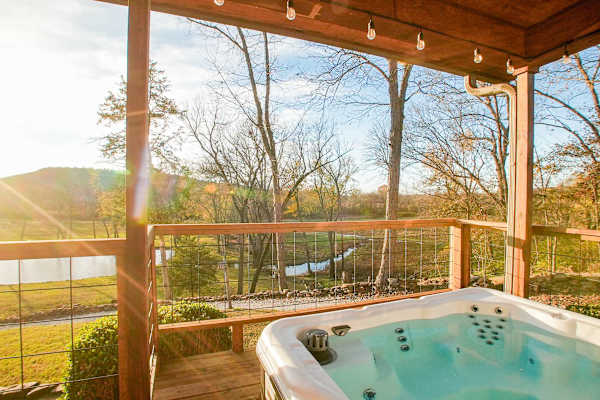 Hilltop Haven vacation rental with pool and hot tub in Fayetteville Arkansas managed by Weekender Management